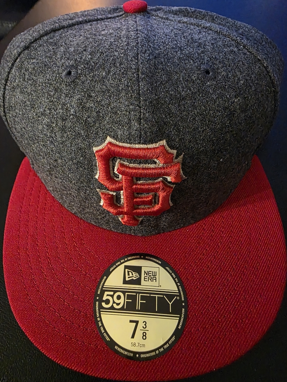 New Era Grey Wool & Red SF Fitted Hat